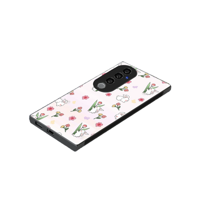 Bunny Bliss stylish phone case for vivo v40 pro | glossy glass and slim fit