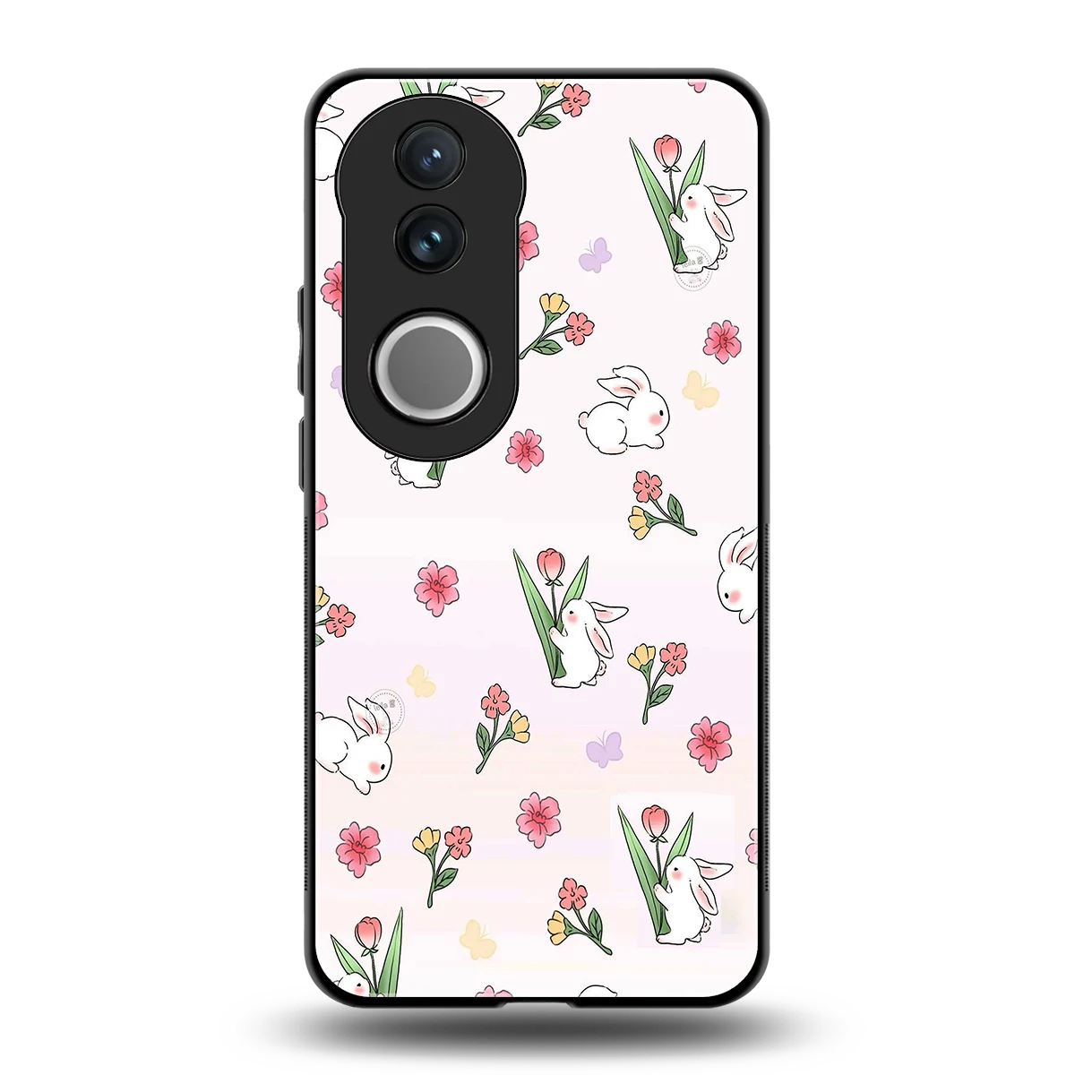 Bunny Bliss back phone cover | glass case for vivo v50