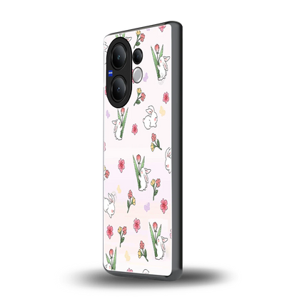 Bunny Bliss vivo v60 mobile cover | shockproof glass phone case