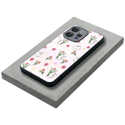 Bunny Bliss stylish phone case for vivo v70 elite | glossy glass and slim fit