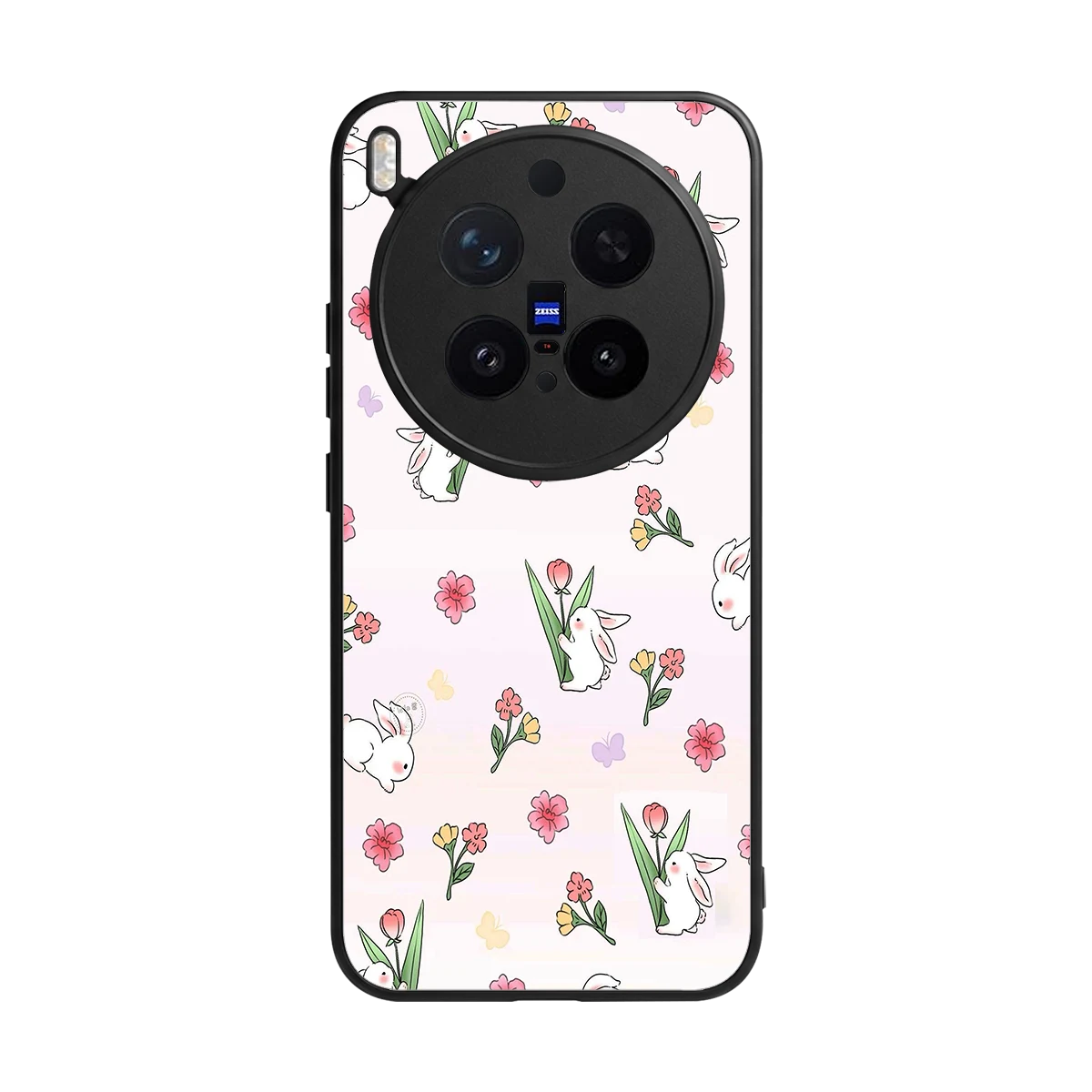Bunny Bliss back phone cover | glass case for vivo x300 pro