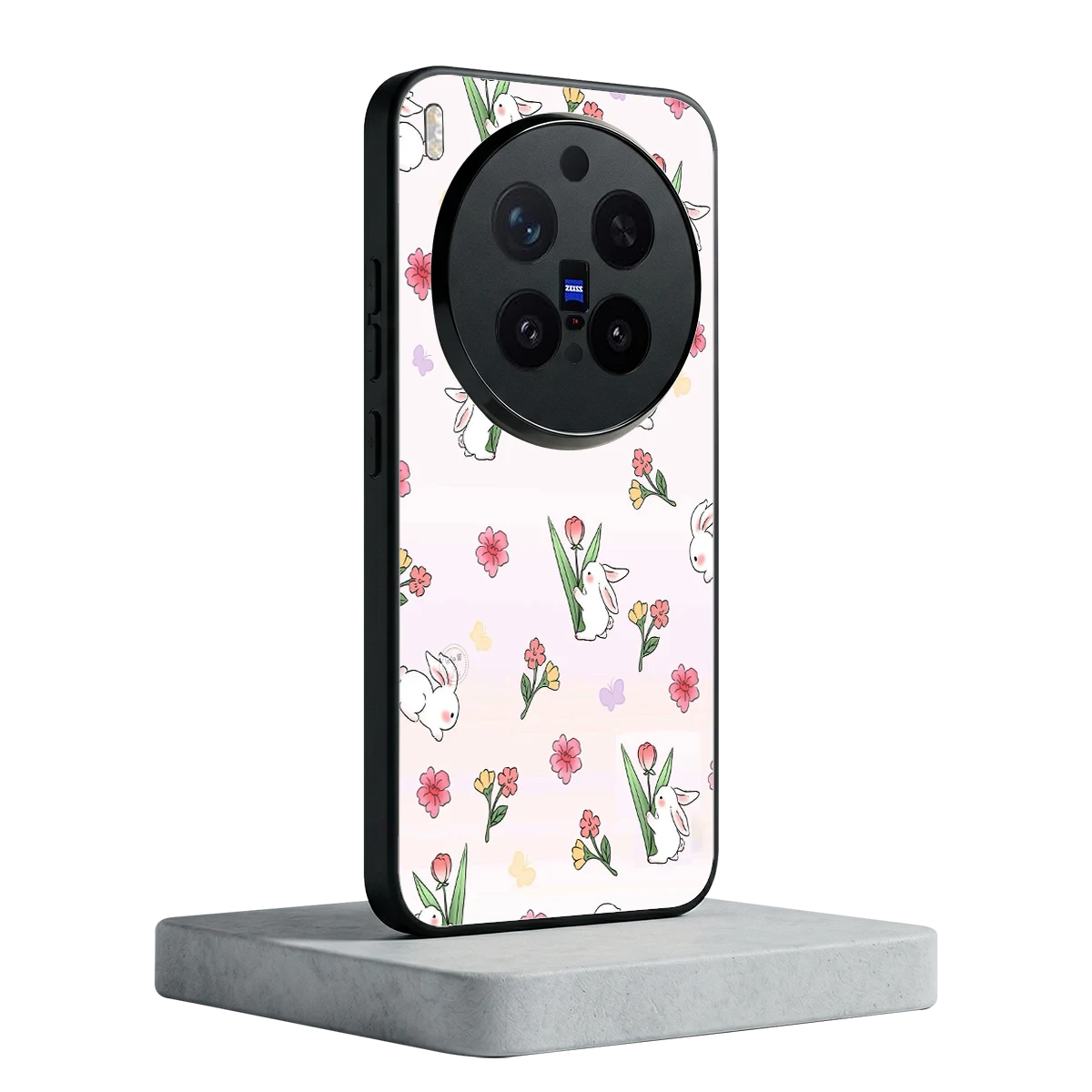 Bunny Bliss vivo x300 pro mobile cover | shockproof glass phone case