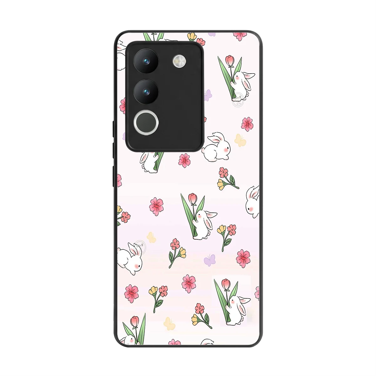 Bunny Bliss back phone cover | glass case for vivo y200 5g