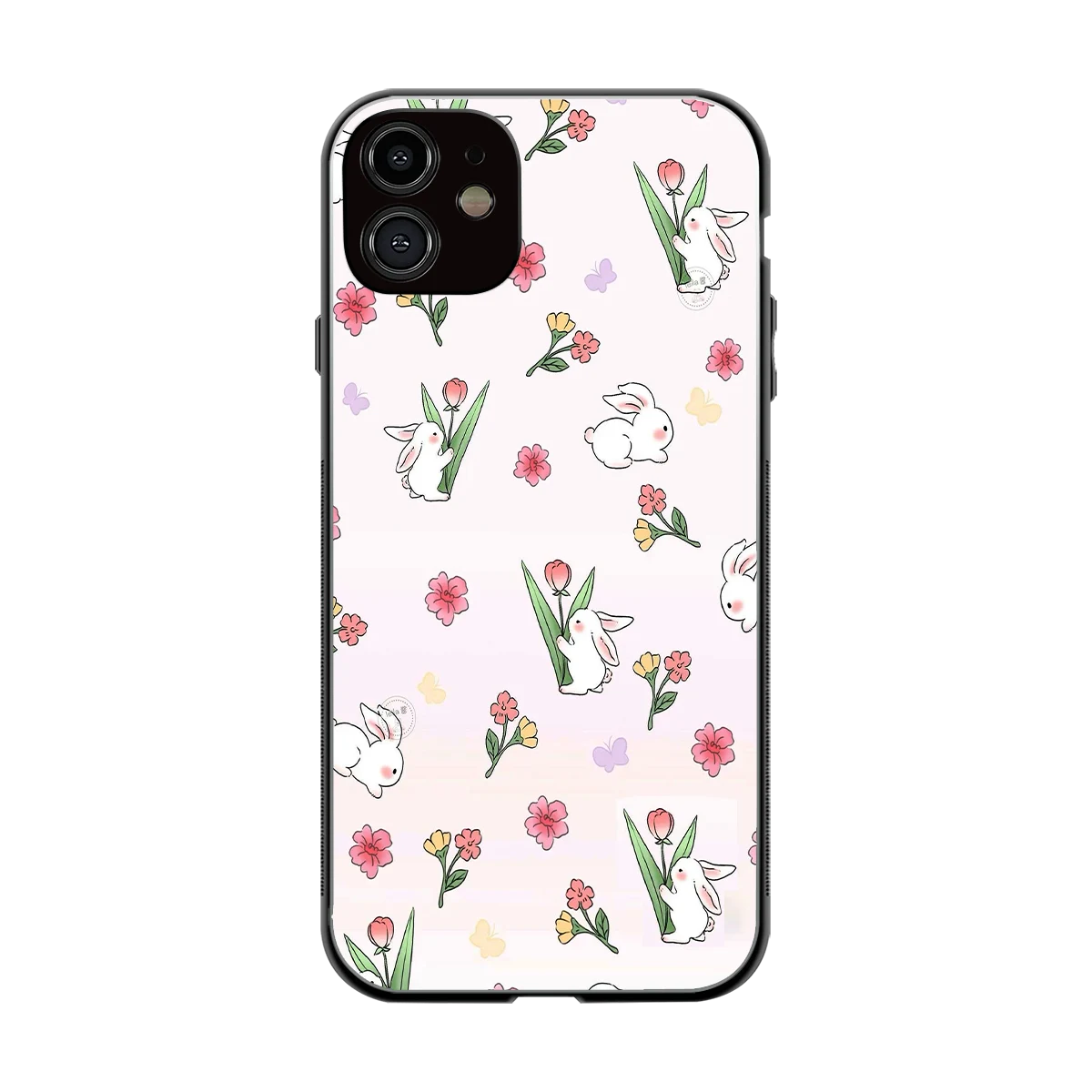 Bunny Bliss back phone cover | glass case for iphone 11