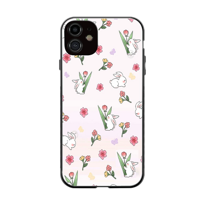 Bunny Bliss back phone cover | glass case for iphone 11