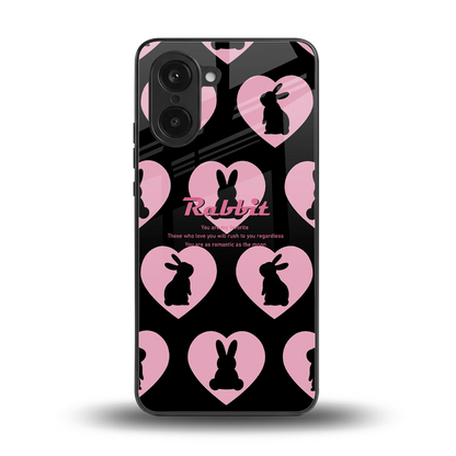 Bunny Love back phone cover | glass case for oneplus nord ce5 5g