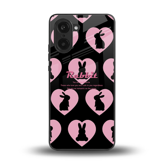 Bunny Love back phone cover | glass case for oneplus nord ce5 5g