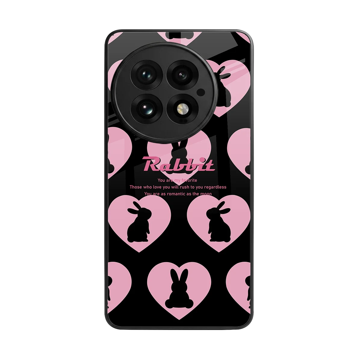Bunny Love back phone cover | glass case for oneplus 13
