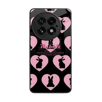 Bunny Love back phone cover | glass case for oneplus 13
