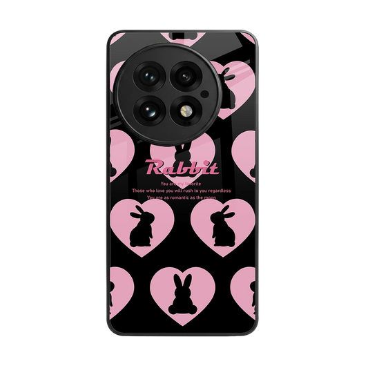 Bunny Love back phone cover | glass case for oneplus 13