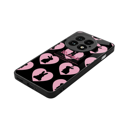 Bunny Love stylish phone case for oneplus 13 | glossy glass and slim fit