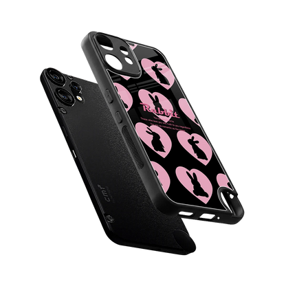 Bunny Love sleek cmf nothing phone 2 pro cover with tempered glass back and TPU edges