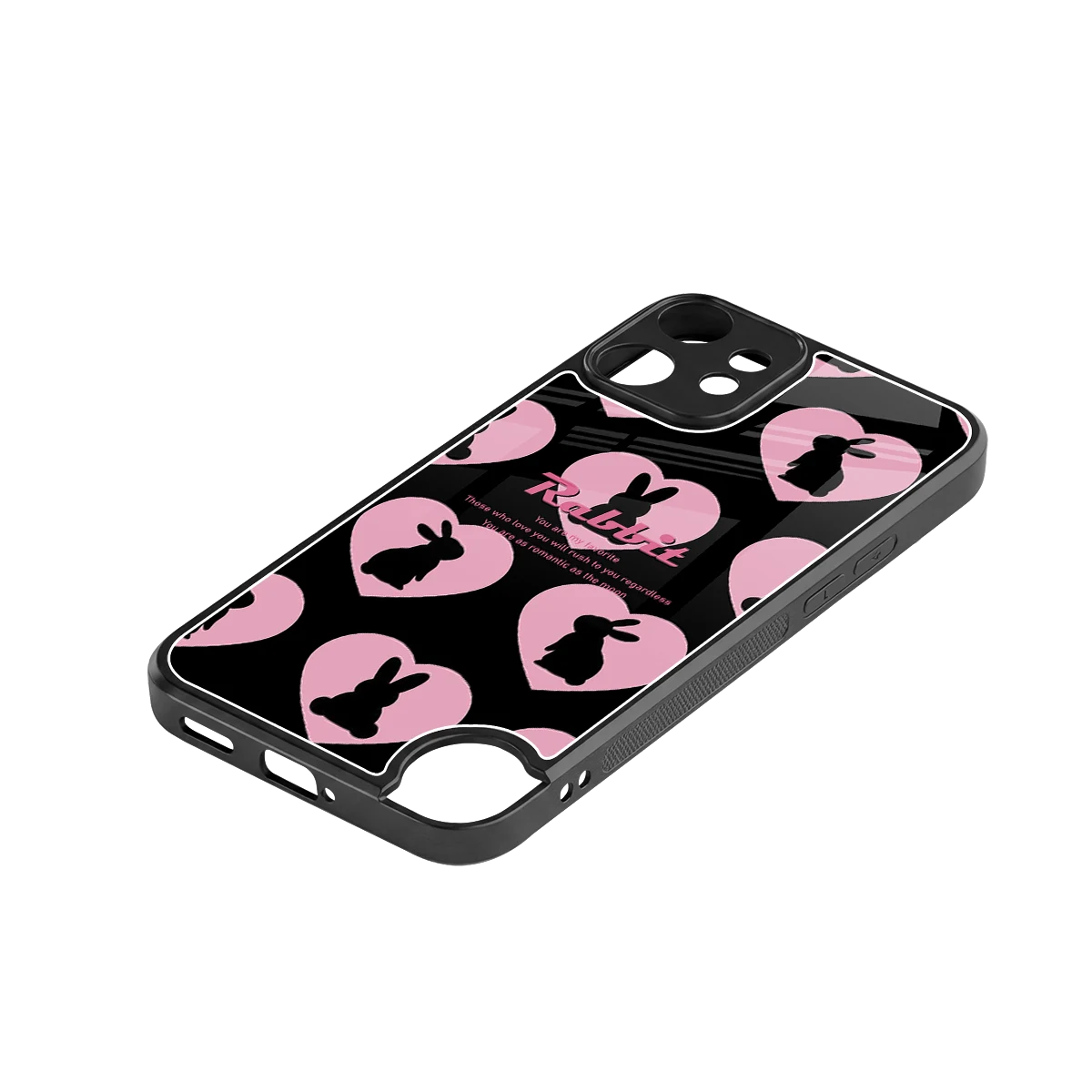 Bunny Love stylish phone case for cmf nothing phone 2 pro | glossy glass and slim fit