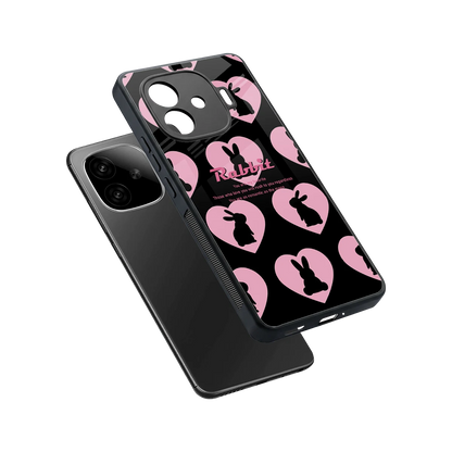 Bunny Love sleek iqoo neo 10r 5g cover with tempered glass back and TPU edges