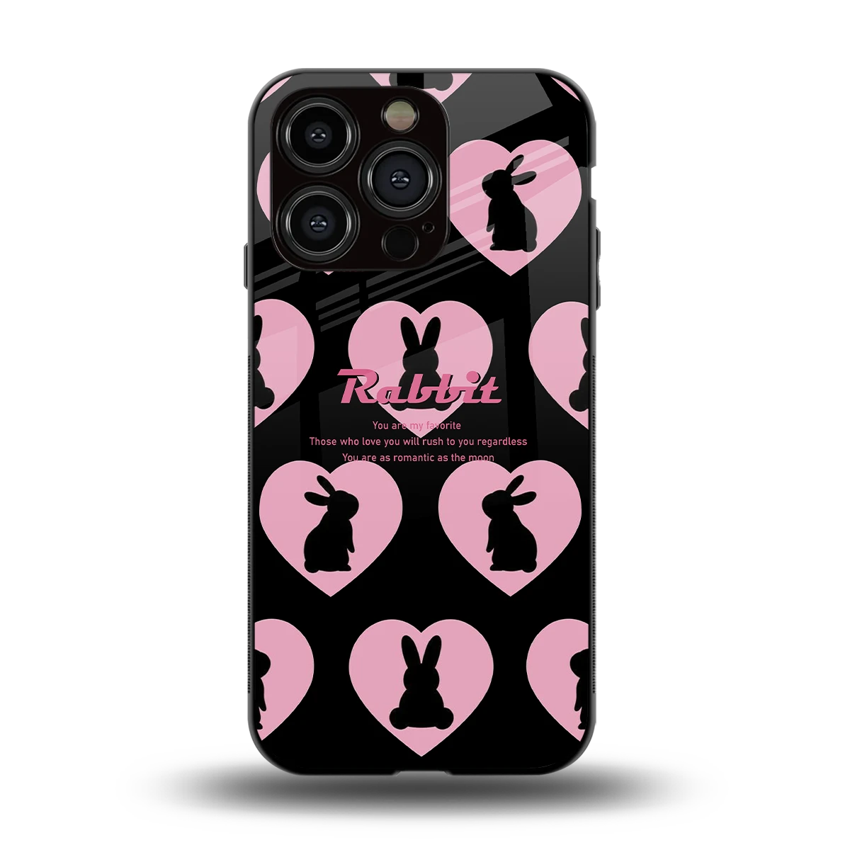Bunny Love back phone cover | glass case for iphone 11 pro
