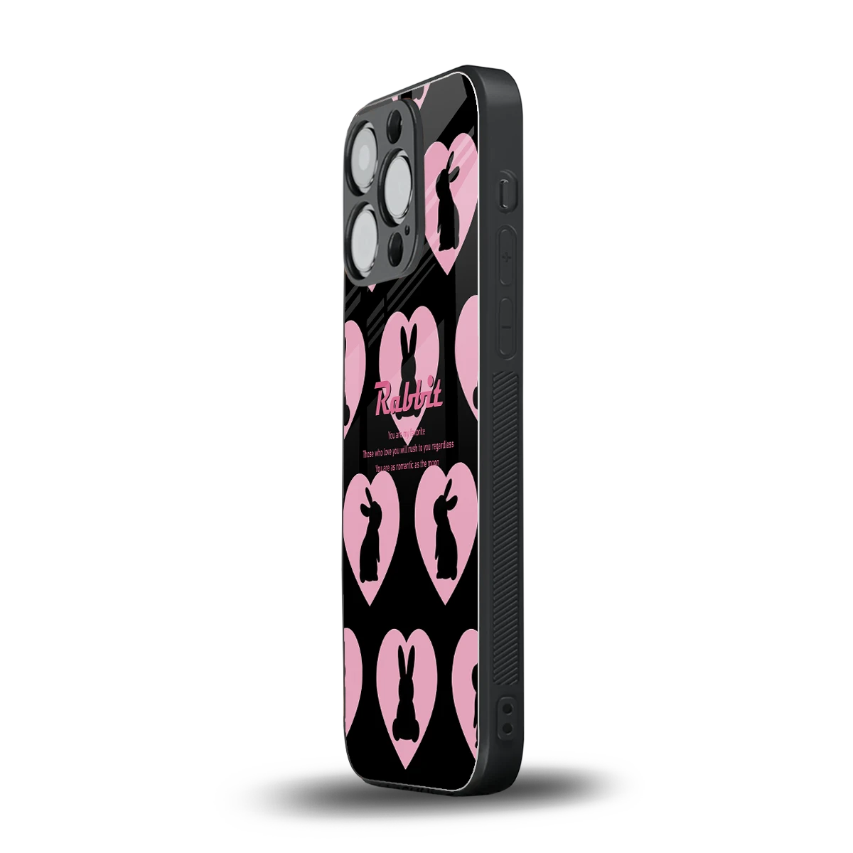 Bunny Love iphone 13 pro mobile cover | shockproof glass phone case