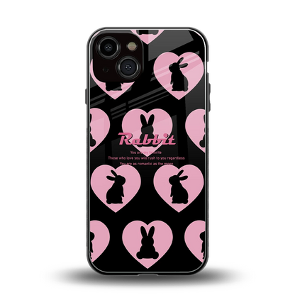 Bunny Love back phone cover | glass case for iphone 14