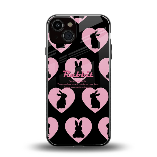 Bunny Love back phone cover | glass case for iphone 14