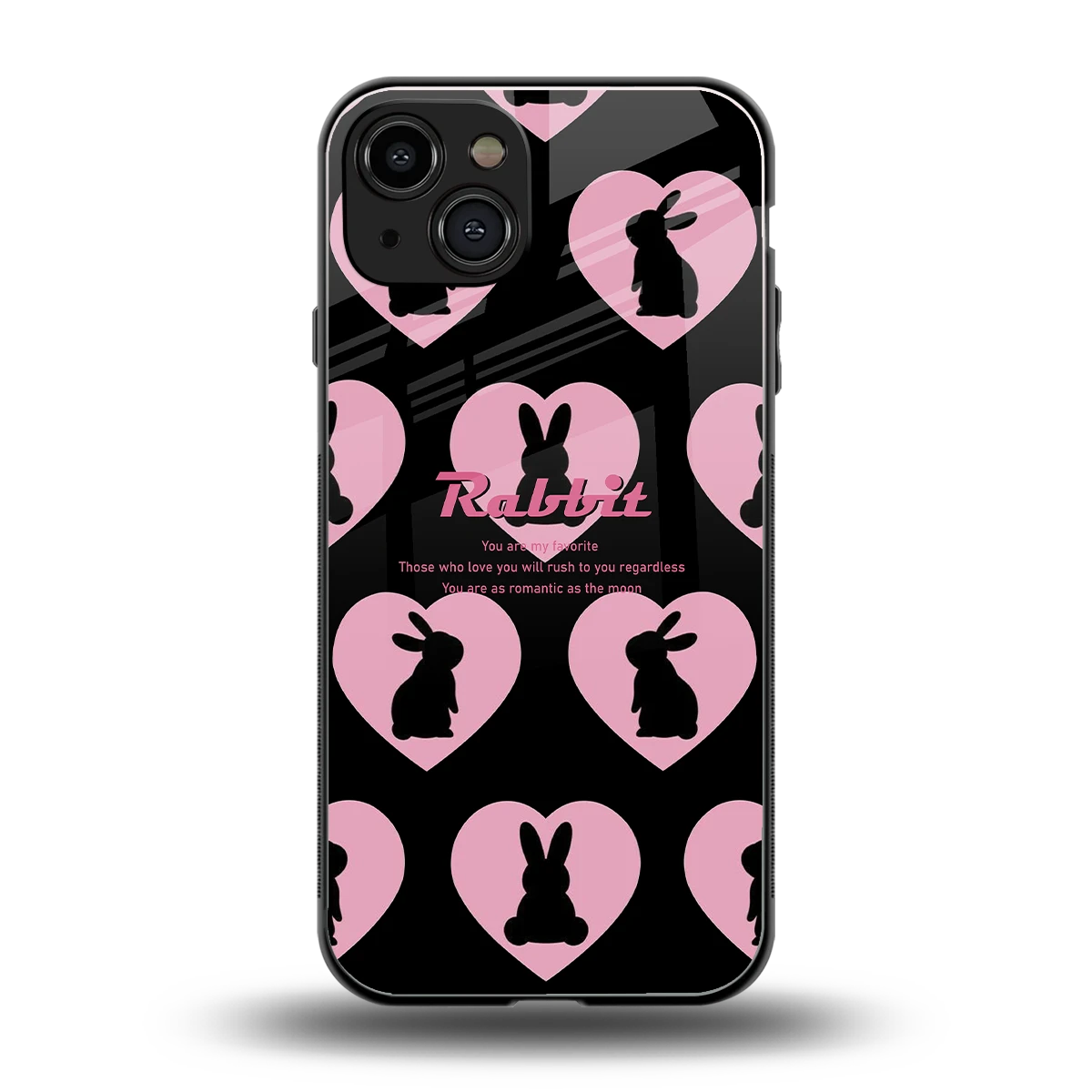 Bunny Love back phone cover | glass case for iphone 15