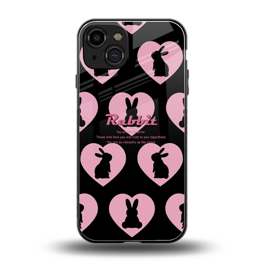 Bunny Love back phone cover | glass case for iphone 15