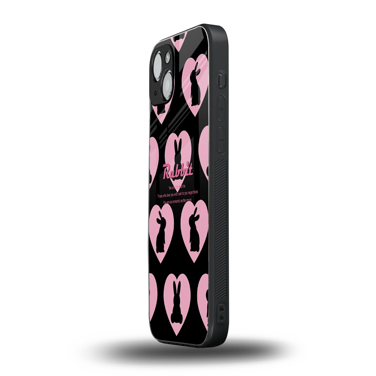 Bunny Love iphone 15 mobile cover | shockproof glass phone case