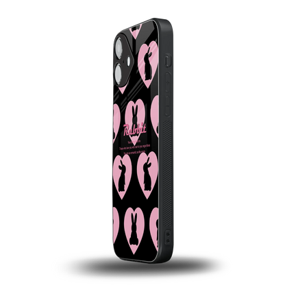 Bunny Love iphone 16 plus mobile cover | shockproof glass phone case