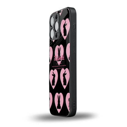 Bunny Love iphone 16 pro max mobile cover | shockproof glass phone case