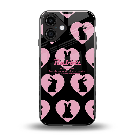 Bunny Love Phone Case for Iphone 16 | Glass Case