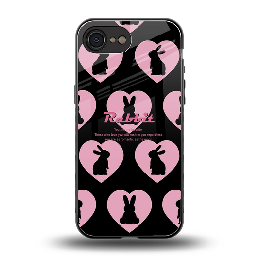 Bunny Love back phone cover | glass case for iphone 17e