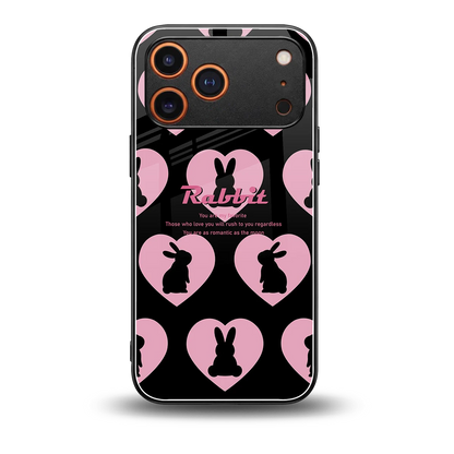 Bunny Love back phone cover | glass case for iphone 17 pro max