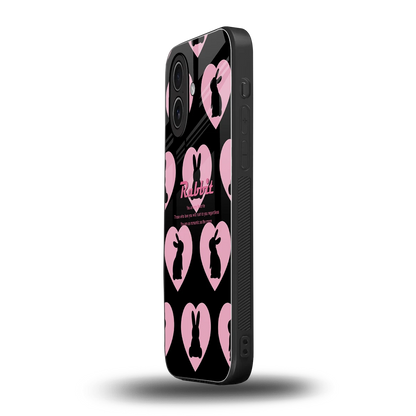 Bunny Love iphone 17 mobile cover | shockproof glass phone case
