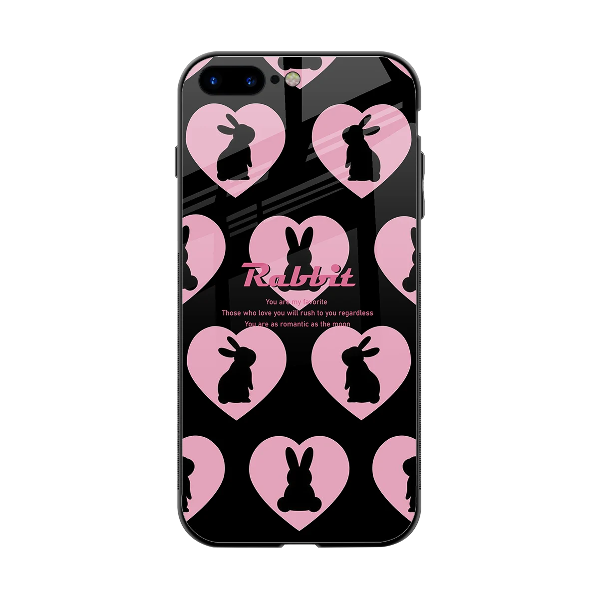 Bunny Love back phone cover | glass case for iphone 8 plus