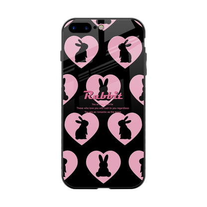 Bunny Love back phone cover | glass case for iphone 8 plus