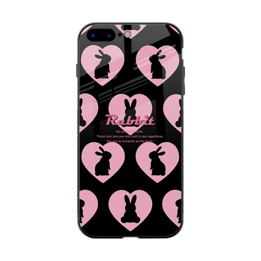 Bunny Love back phone cover | glass case for iphone 8 plus