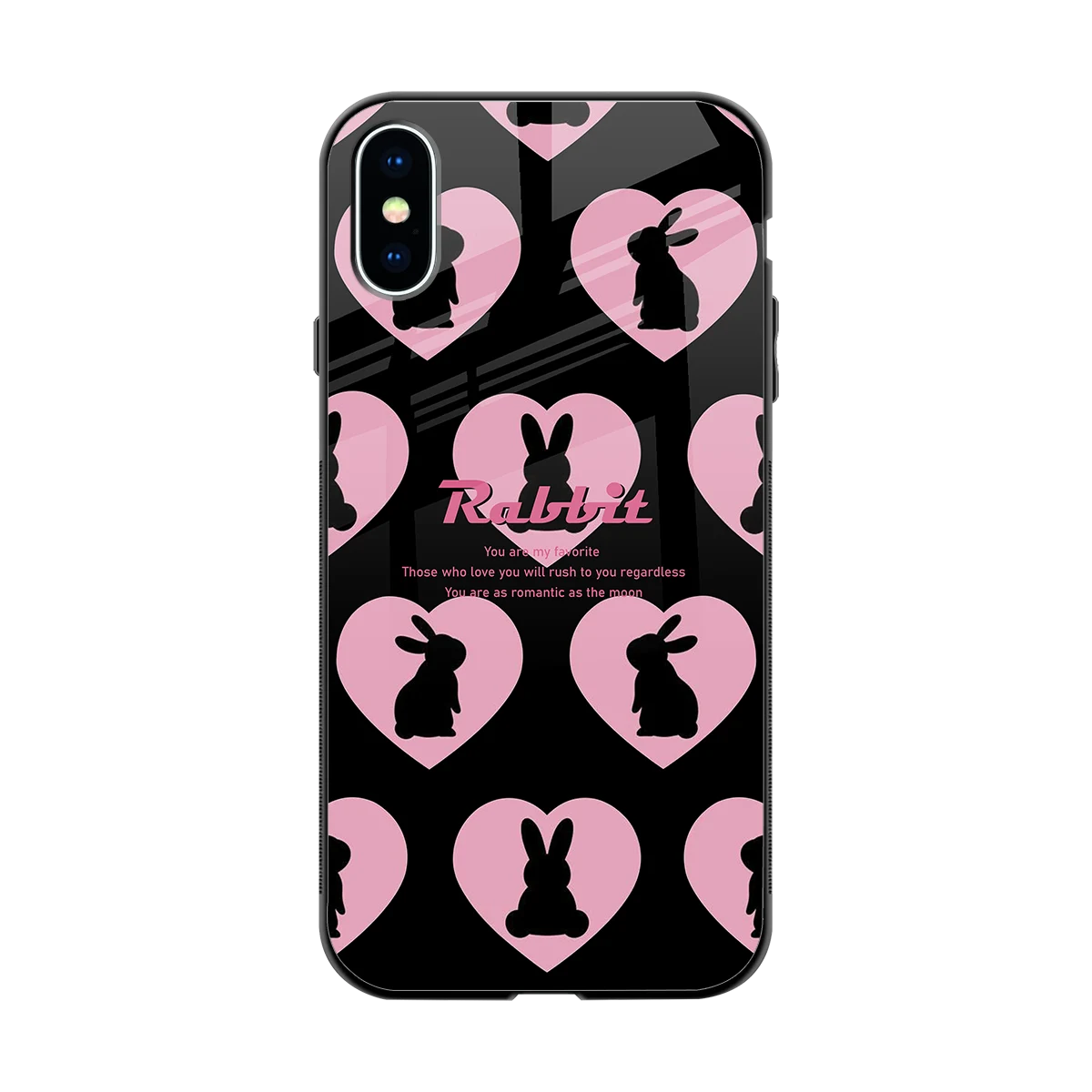Bunny Love back phone cover | glass case for iphone x