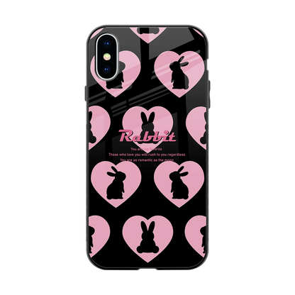 Bunny Love back phone cover | glass case for iphone x