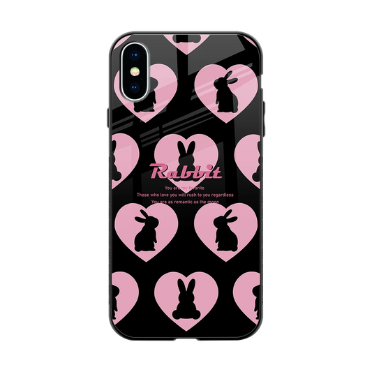Bunny Love back phone cover | glass case for iphone xs