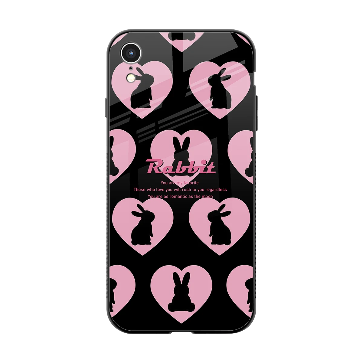 Bunny Love back phone cover | glass case for iphone xr