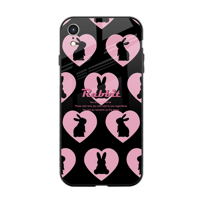 Bunny Love back phone cover | glass case for iphone xr