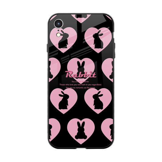 Bunny Love back phone cover | glass case for iphone xr
