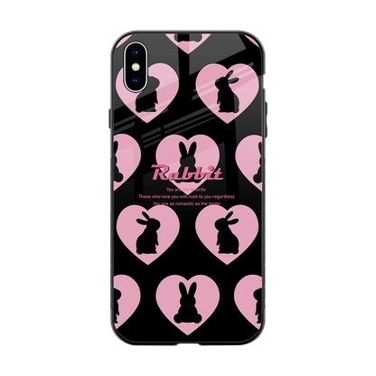 Bunny Love back phone cover | glass case for iphone xs max