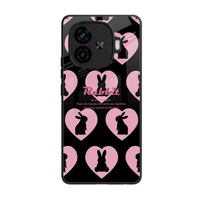 Bunny Love back phone cover | glass case for iqoo neo 10r 5g