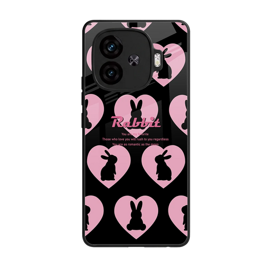 Bunny Love back phone cover | glass case for iqoo neo 10r 5g