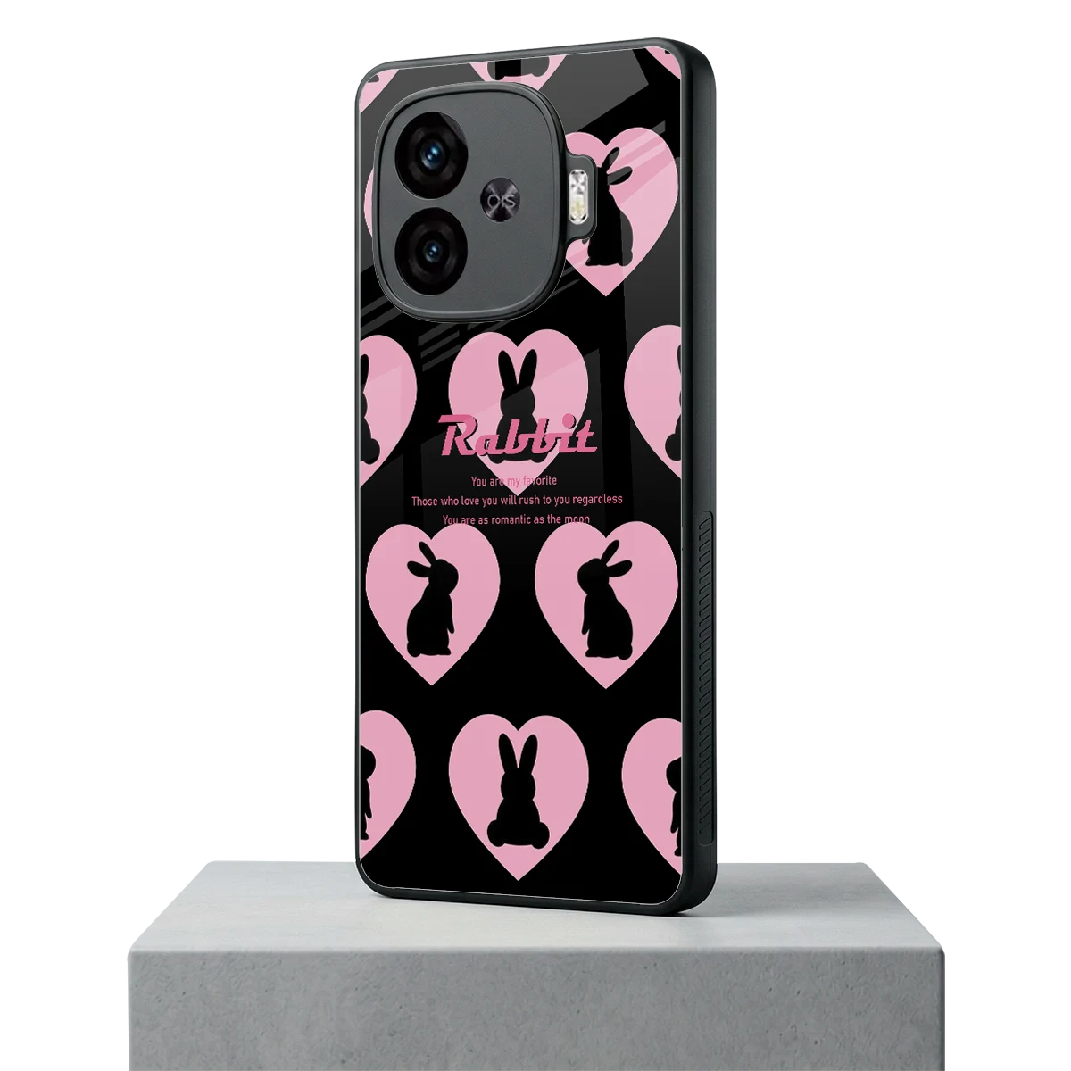 Bunny Love iqoo neo 10r 5g mobile cover | shockproof glass phone case