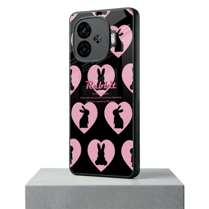 Bunny Love iqoo neo 10r 5g mobile cover | shockproof glass phone case