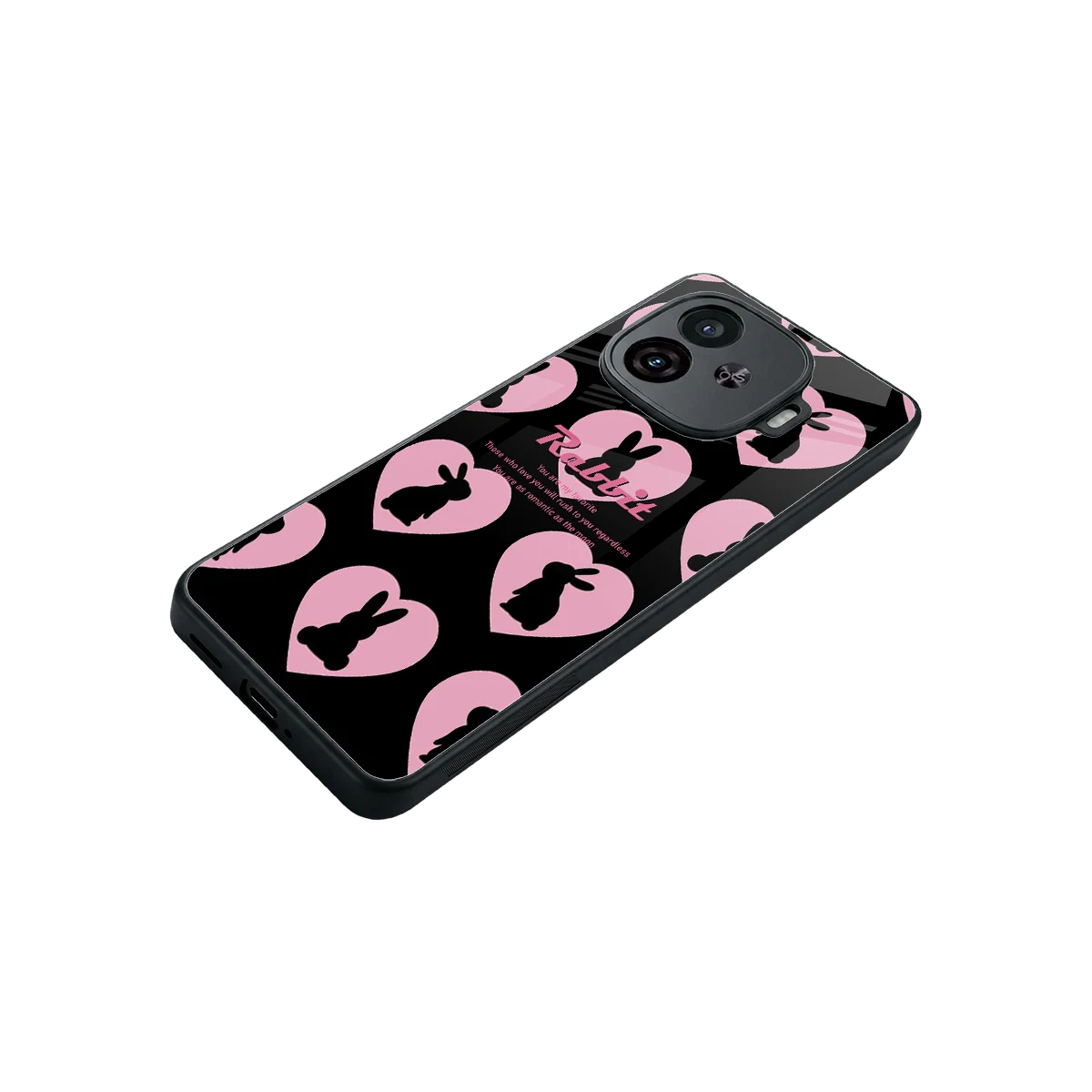 Bunny Love stylish phone case for iqoo neo 10r 5g | glossy glass and slim fit