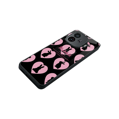 Bunny Love stylish phone case for iqoo neo 10r 5g | glossy glass and slim fit