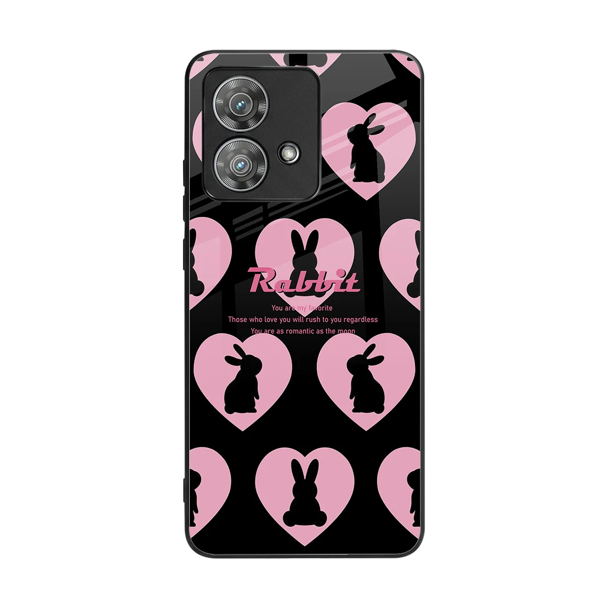 Bunny Love back phone cover | glass case for motorola edge 40 neo 5g
