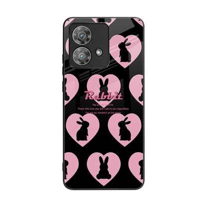 Bunny Love back phone cover | glass case for motorola edge 40 neo 5g
