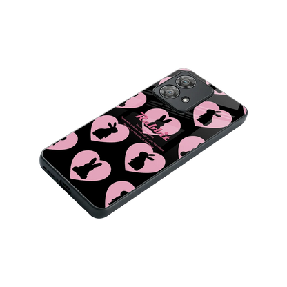 Bunny Love stylish phone case for motorola edge 40 neo 5g | glossy glass and slim fit